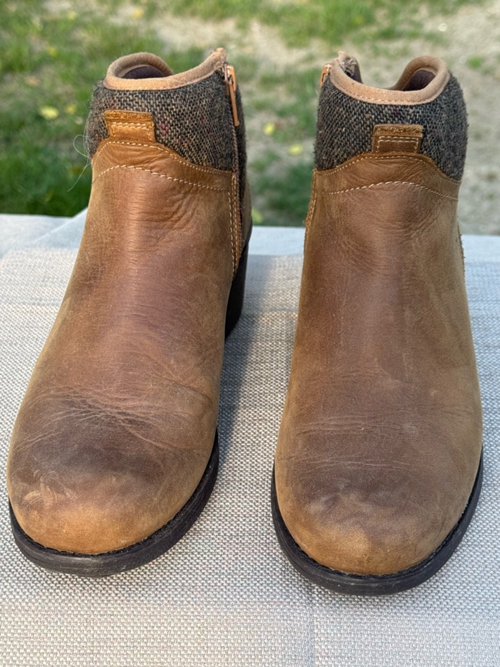 Merrell Chateau Brown Leather/Tweed Waterproof Short Boots